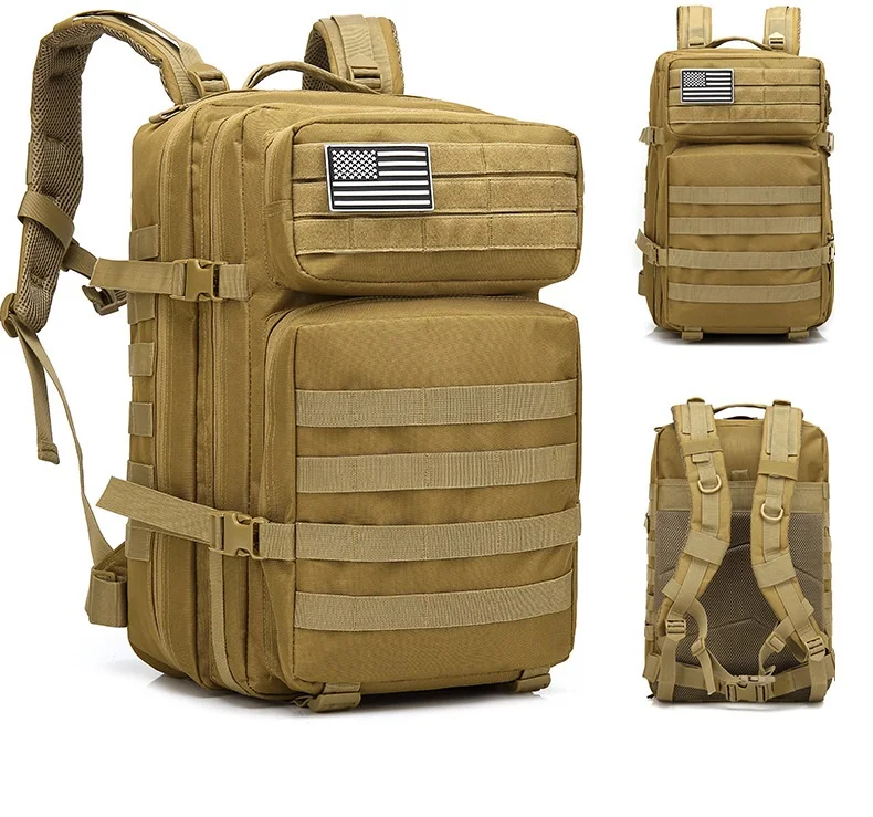 45л военный рюкзак, тактический армейский мужской рюкзак для путешествий, водонепроницаемый рюкзак, туристический рюкзак, дождевик, Mochila Tatica Camping Canta