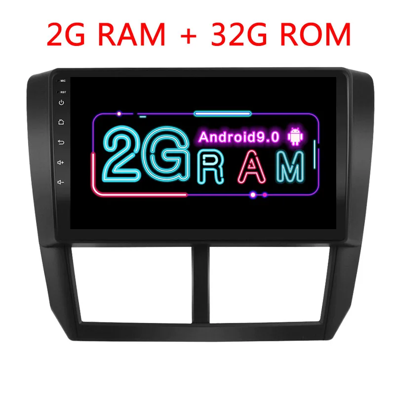 2G-32G 2G ram Android 9,0 автомобильный мультимедийный плеер для Subaru Forester 2007 2008 2009 2010 2011 2012 2013 стерео радио gps навигация - Цвет: 2G-32G