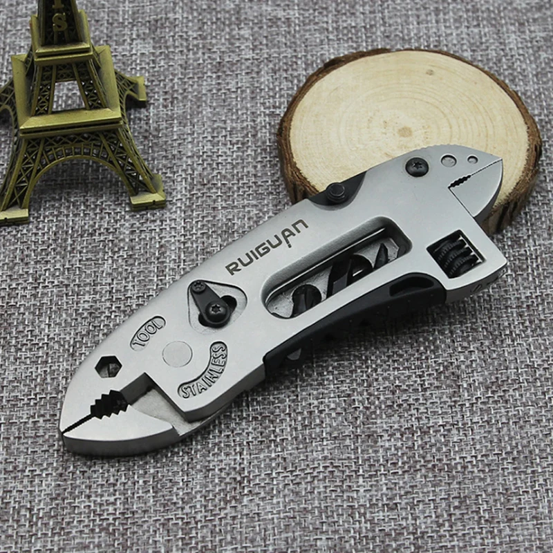 

Camping Survival Multi-tool Gear Adjustable Wrench Jaw Screwdriver Pliers Tools Hunting Accessories EDC Tools Set Dropship