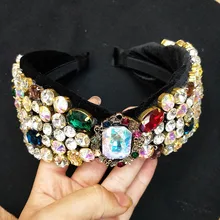 Женские роскошные широкие стразы, диадемы и короны, резинки для волос, резинки для волос для женщин, обруч для волос, корона принцессы, аксессуары для волос