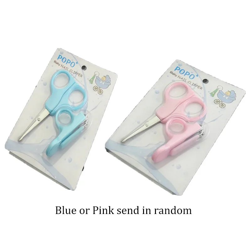 2set color in random 6 шт. и 2 шт. безопасные ножницы для ногтей для новорожденных, портативные ножницы для стрижки ногтей для детей, наборы для ухода за ногтями для детей, Уход за ногтями - Цвет: 2set color in random