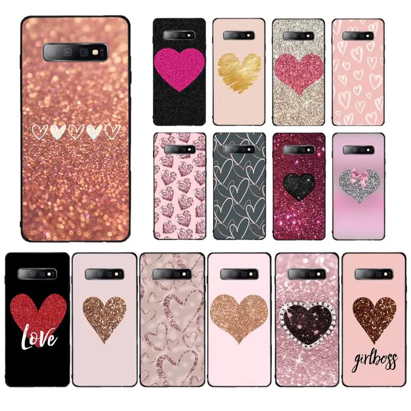 Yinuoda Gold Rose Love heart Phone Case for Samsung S10 21 20 9 8 plus lite S20 UlTRA 7edge | Мобильные телефоны и