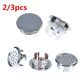 

2/3pcs Basin Sink Round Overflow Cover Ring Insert Replacement Tidy Chrome Trim Bathroom Accessories