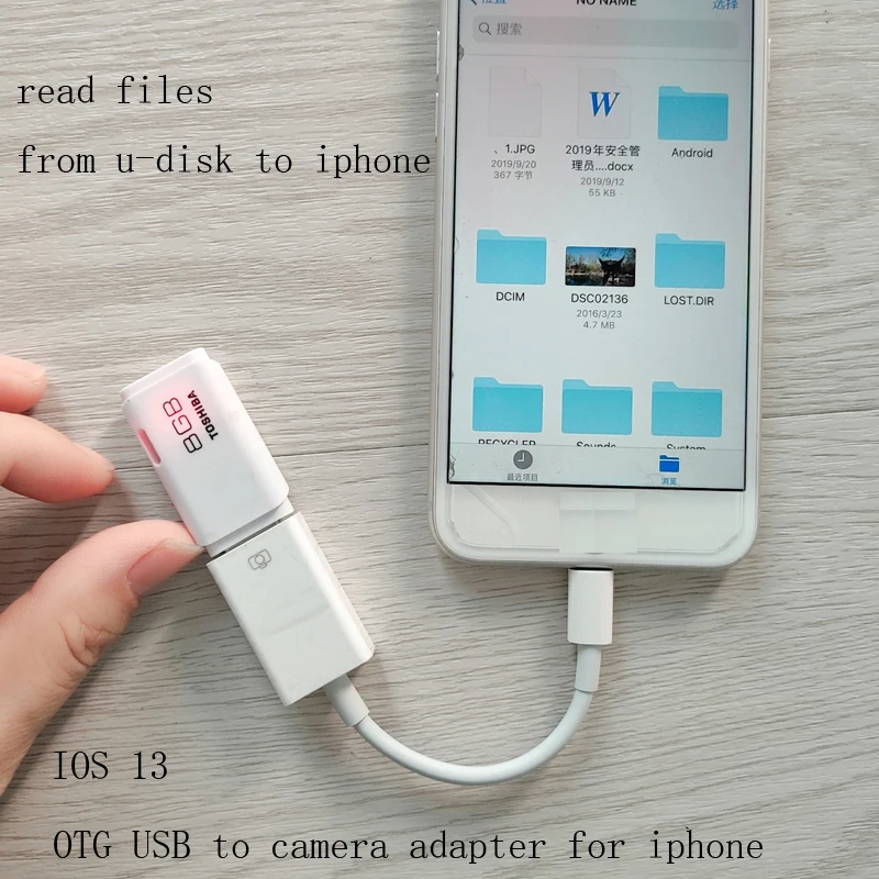 8-контактный разъем для USB OTG Кабель-адаптер для 6 6s Plus 7 8 X Поддержка ios 13