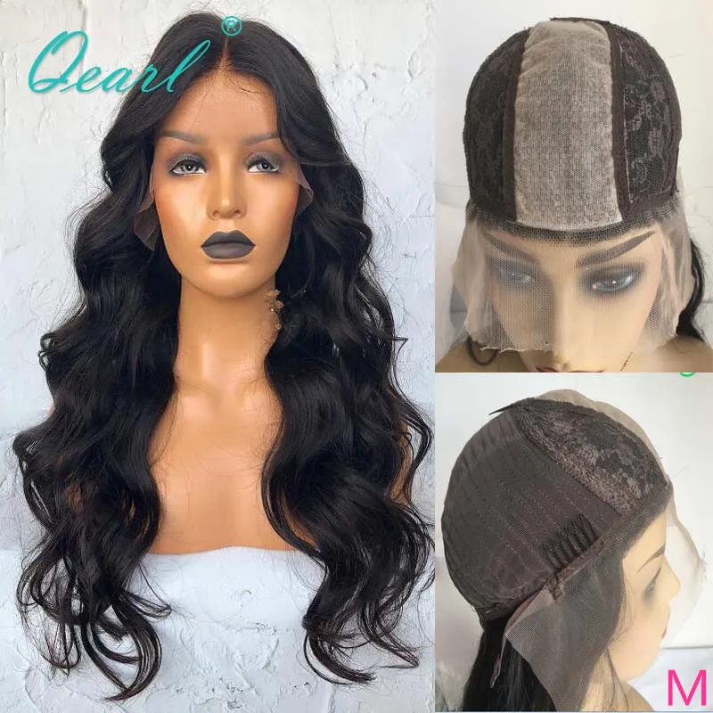 

Body Wave Silk top Wig Fake Scalp 2x5 Human Hair Lace Wigs Deep Long Parting Brazilian Remy Hair 150% 180% Density Qearl