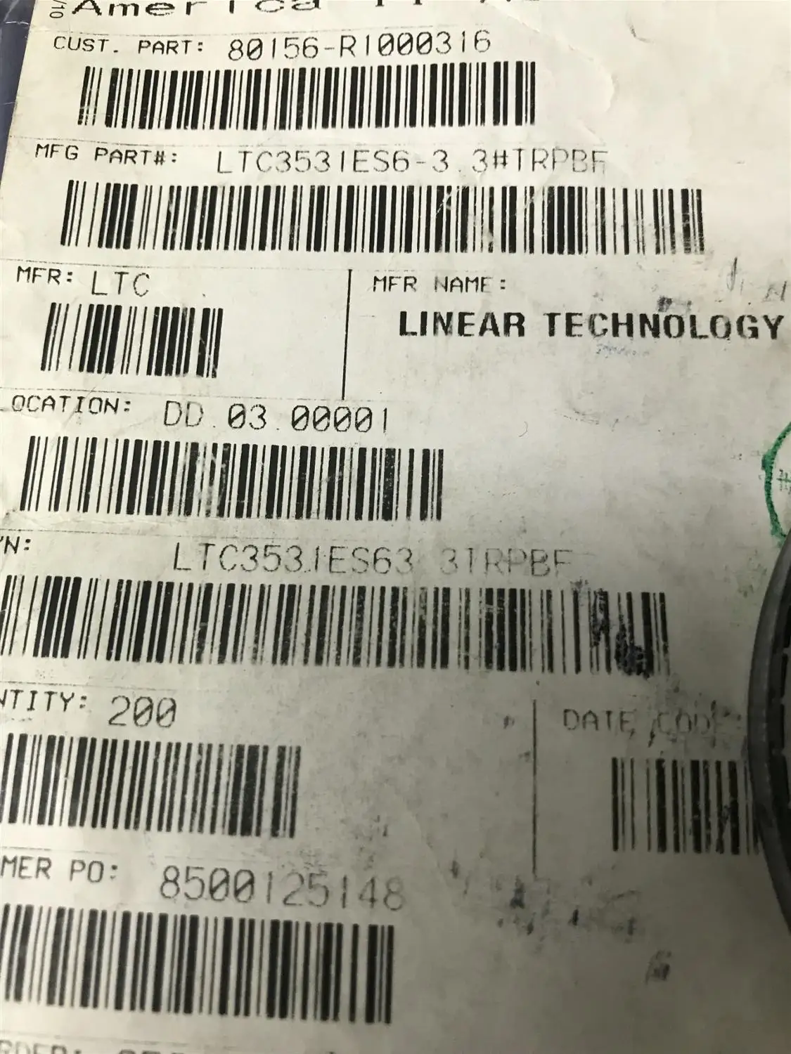 

5PCS LTC3531ES63.3TRPBF LTC3531ES LTC3531 LTC3531ES63.3 new Electronic components chip IC