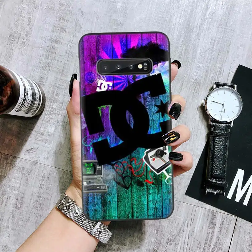 Черный чехол с логотипом Dc Shoes для samsung Galaxy S10+ Plus Lite Note 10 9 8 S9 S8 J4 J6+ Plus S7 S6 Edge, чехол для телефона - Цвет: BA349-3