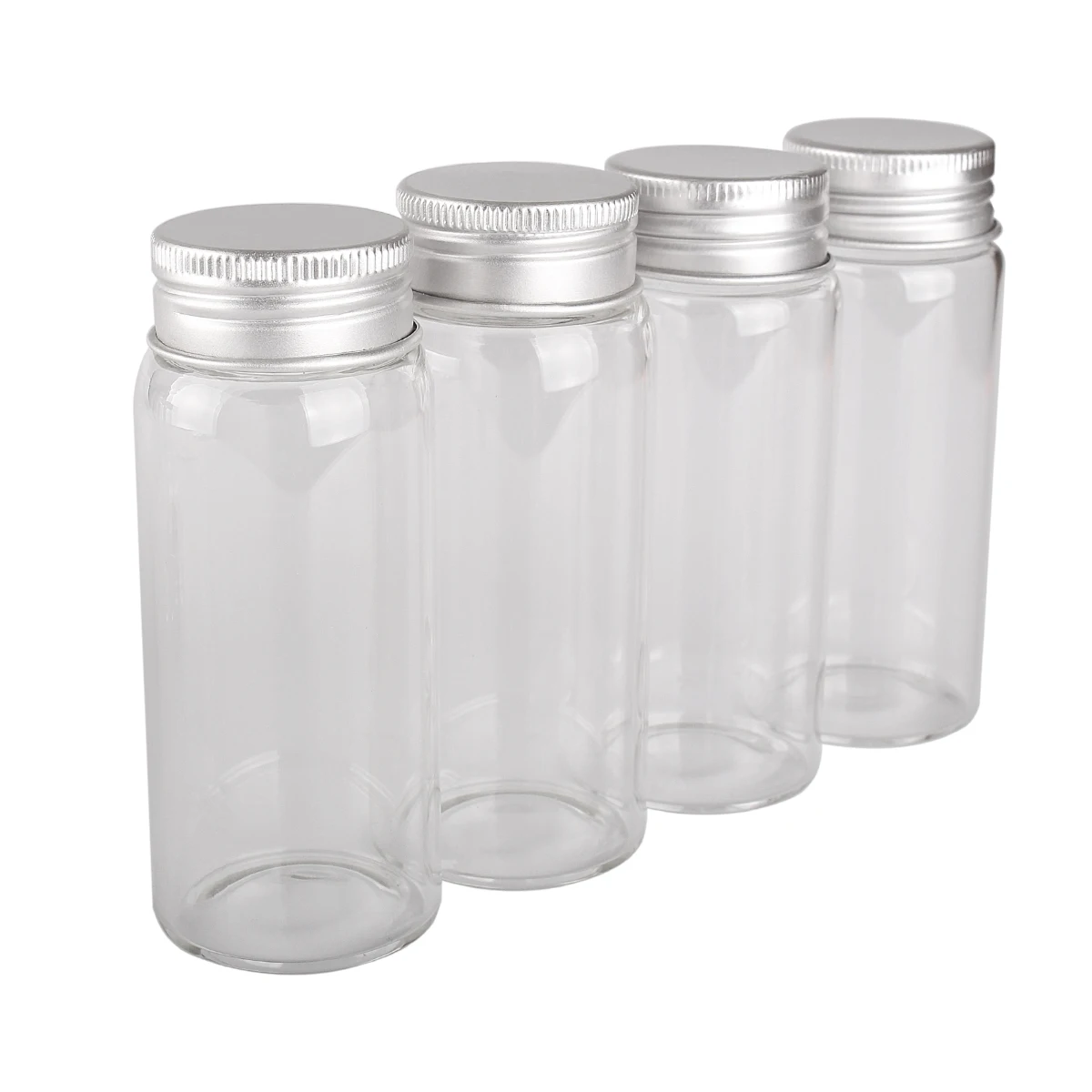 3pcs 70ml 37*90mm Storage Bottles with Aluminum Lids Candy Bottles Spice Jars Glass Bottles Pill Container Message Bottles 4
