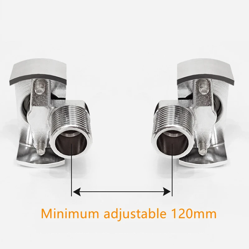 Adjustable Universal Bent Foot Brass Shower Faucet Intake Pipe Bent Foot Eccentric Extension Screw Outer Corner Joint Correction