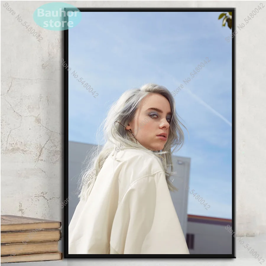 Плакаты и принты Billie Eilish плакат настенный художественный холст картина певица звезда украшение для гостиной Billie Eilish картина