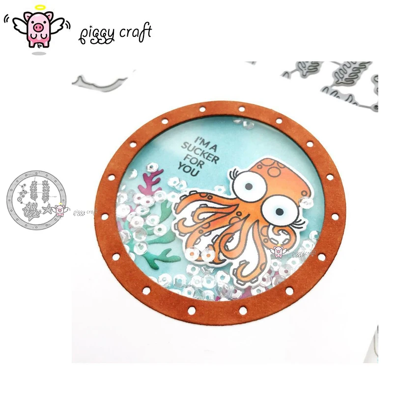 Piggy Craft metal cutting dies cut die mold Porthole Coral Starfish