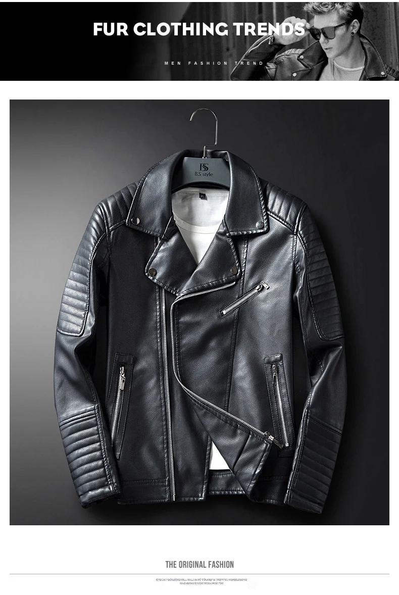 New Mens Stripe Leather Jacket Men Bomber Military Biker Jacket Pilot Motorcycle Jackets Men Leather Jacket Male Leather Coats
