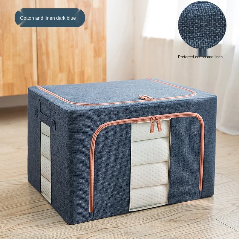 Multifunctional Folding Cotton Linen Storage Box Home Bedroom Clothes Quilt Organizer Fabric | Дом и сад