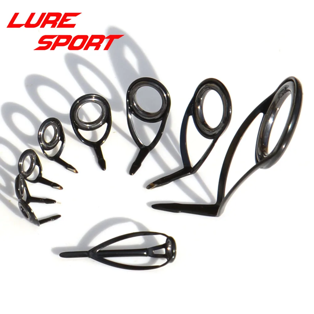 LureSport 8pcs 9pcs Guide set BKT BKL25 guide BMN Black Steel frame guide Rod Building component Repair DIY Accessory