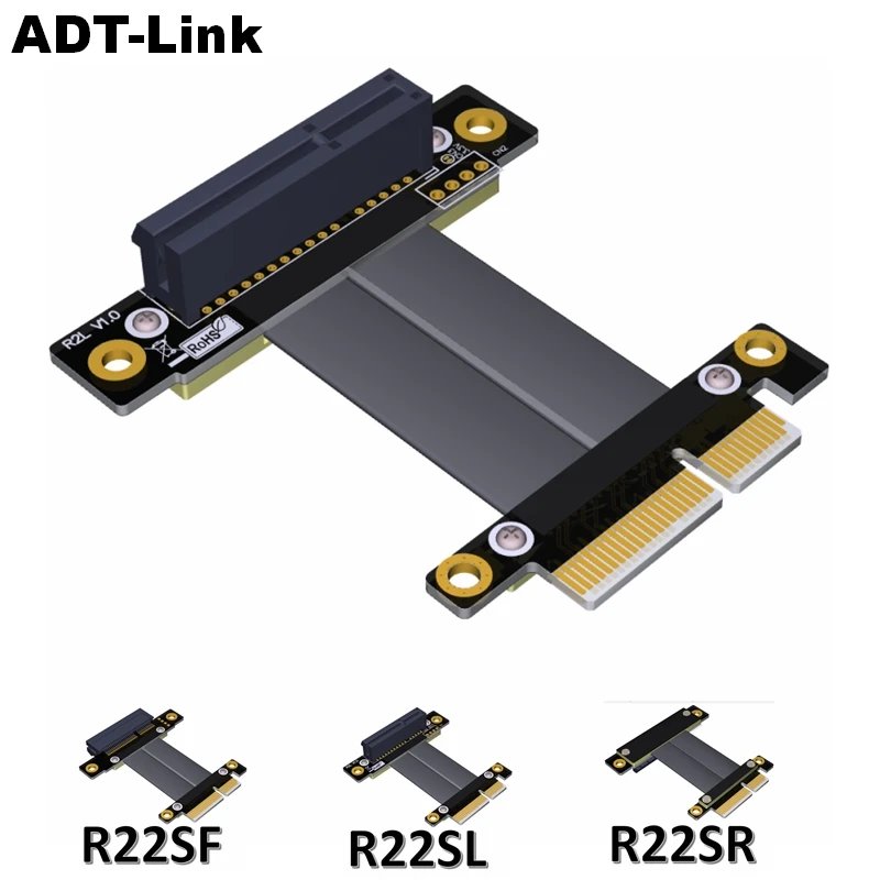 

PCIe 4x to PCIe 4x Riser cable 5cm 10cm 20cm 30cm 40cm 60cm PCI-E GEN3.0 4x PCI-Express X4 Extender Right Angle cables