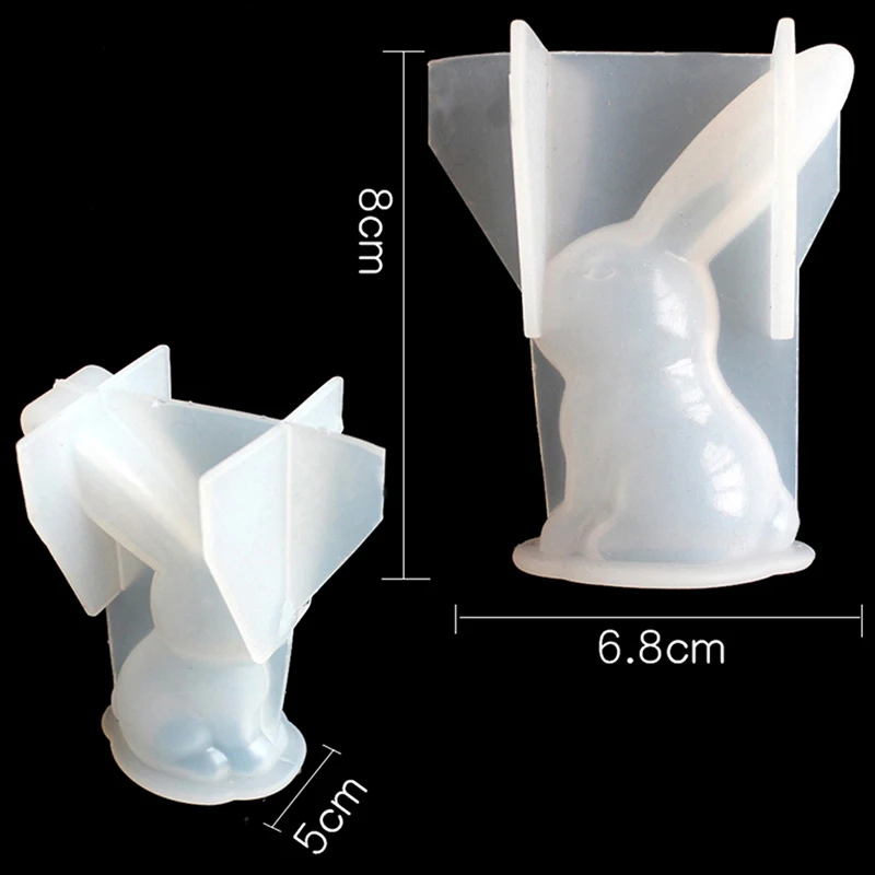 Прозрачная силиконовая форма для эпоксидной смолы кролика ароматерапии