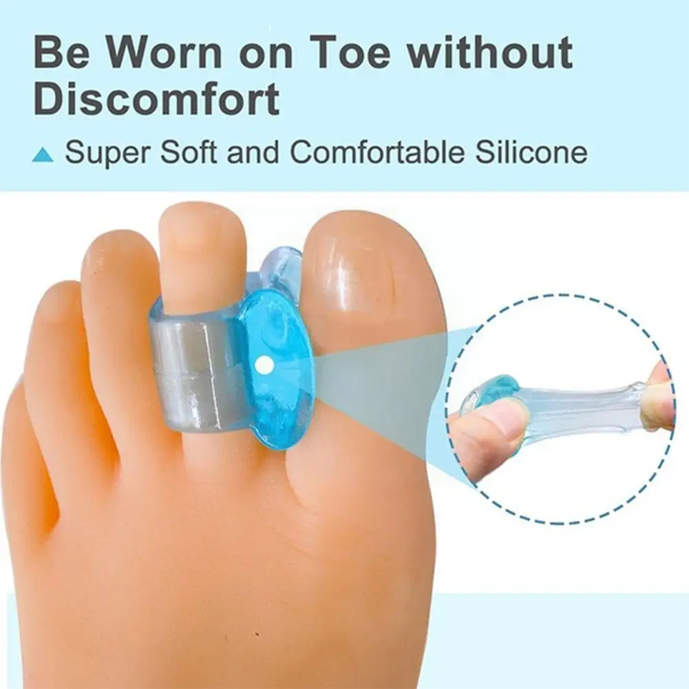 New 2pcs Big Toe Separator Bone Corrector Straightener Gel Bunion Silicone Fingers Foot Protector Massager Feet Adjuster C7I9 | Красота и