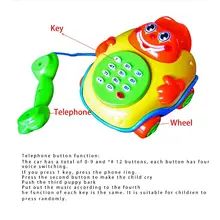 Милые детские звуковые игрушки Музыкальный автомобиль Мультяшные кнопки телефон Развивающие игрушки