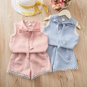 

Vgiee Kids Clothes Girls Summer Set 3 To 8 Years Girl Suit Plaid Two-piece Vest Shorts 2020 Fashion Baby Girl Outfits CC1077