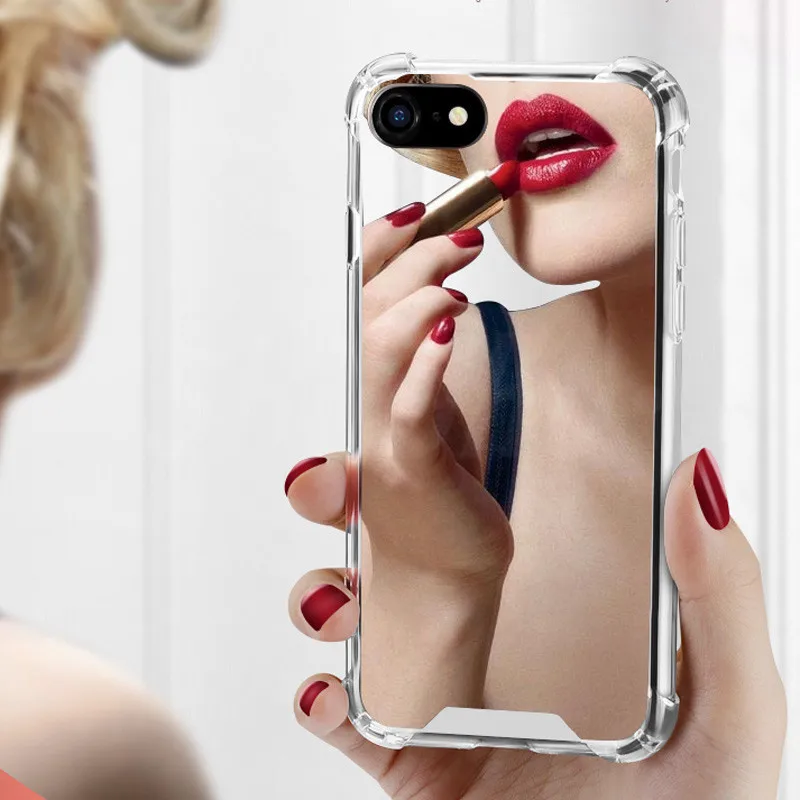 Антикапельный акриловый зеркальный чехол для iPhone 11 Pro Max i8 Plus i7 i7 Plus i6 i6s Plus защитный чехол для iPhone 11 со шнурком