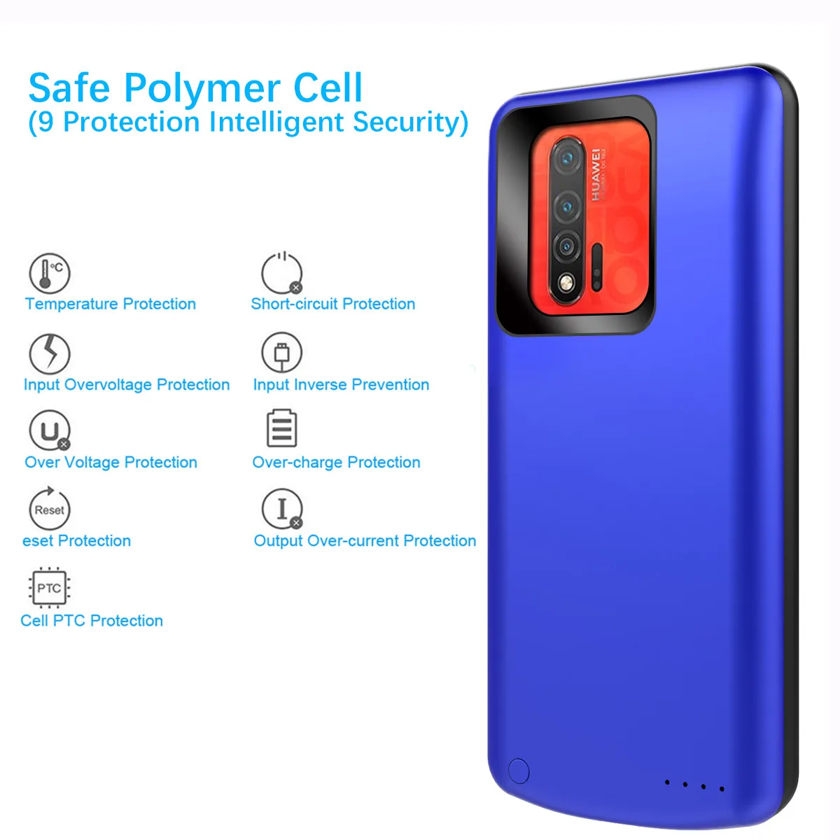Для huawei Nova 6 6 SE чехол для зарядного устройства 6500 мАч Расширенный резервный внешний аккумулятор чехол для зарядки для huawei Nova 6 SE чехол для аккумулятора