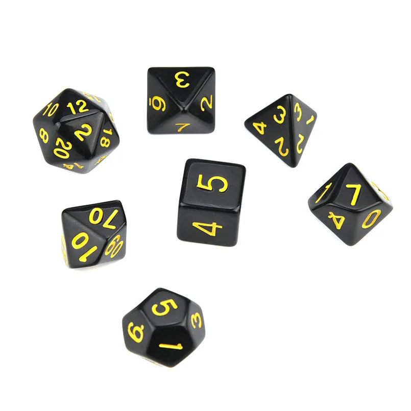 7pcs dices in one set brand new dnd dice sets resin polydice dados dnd game lovers TRPG dados de rpg perfect gift 30A20 (8)