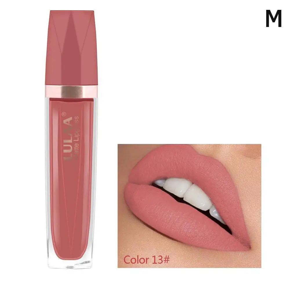 M Matte Lipgloss Sexy Lip Gloss Matte Long Lasting Waterproof Cosmetic Beauty lipgloss Moisturizing Non-stick Cup Lip Makeup - Цвет: M