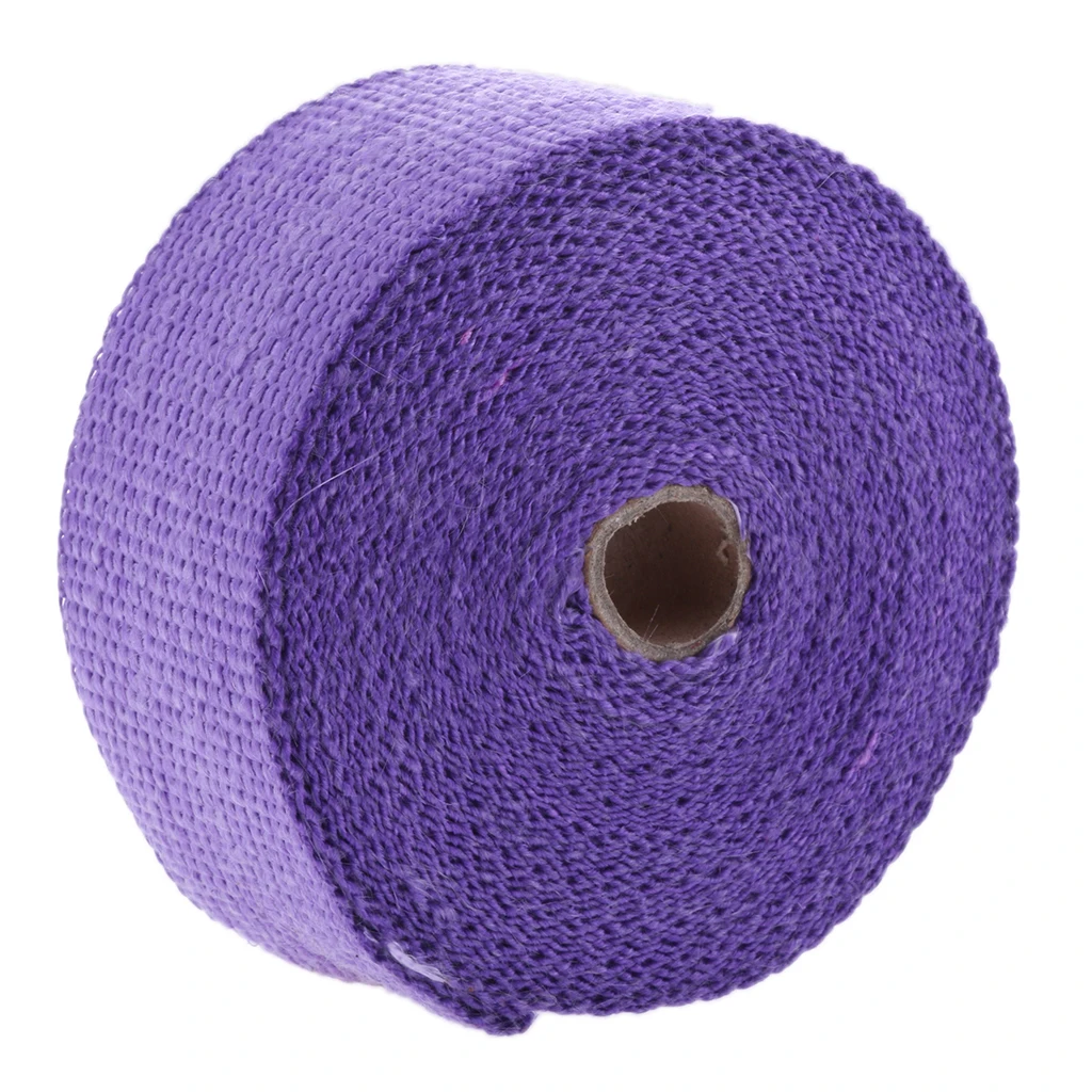 Purple Exhaust  Header Wrap Insulating Tape Manifold 10m×50mm