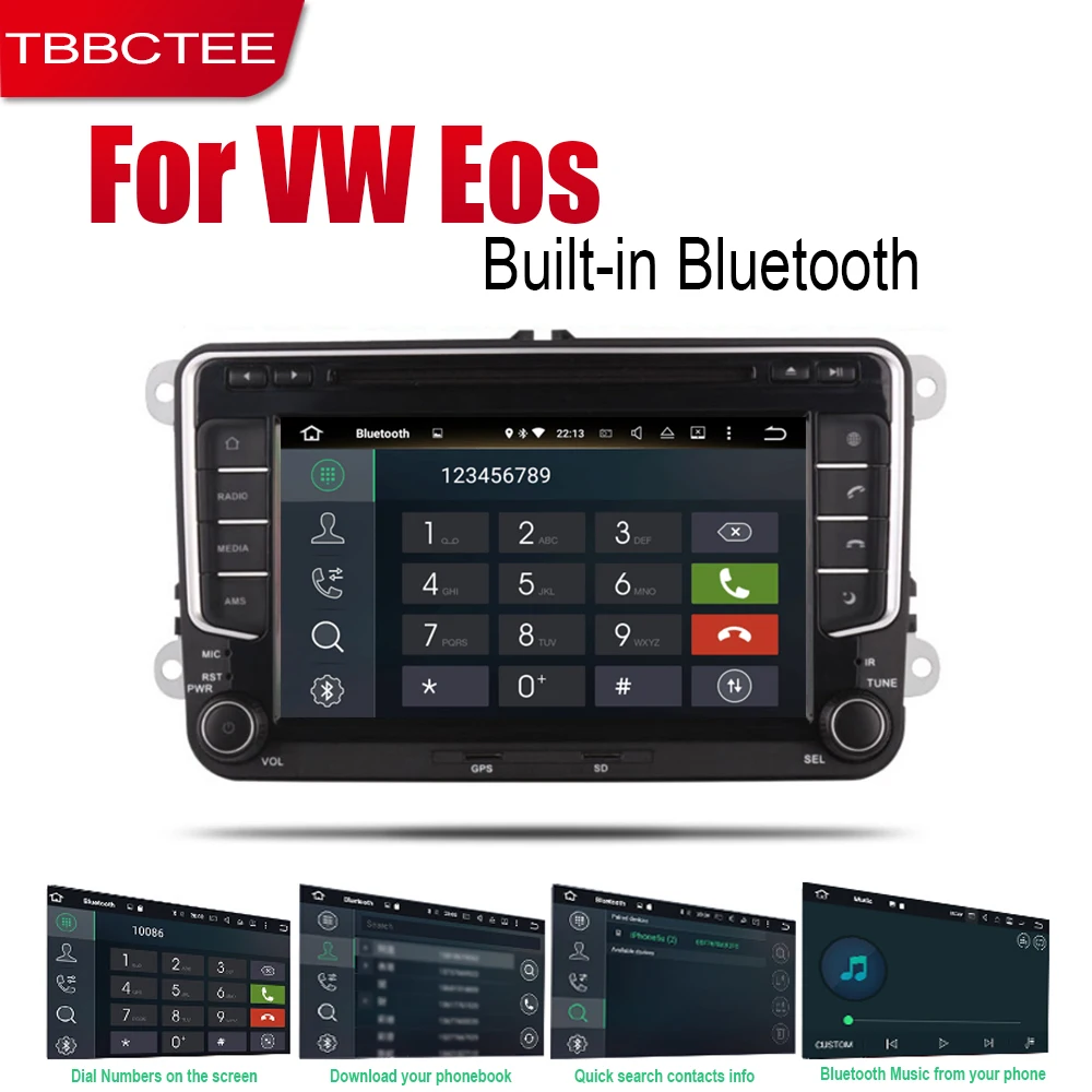 Sale TBBCTEE Android Car Radio Stereo GPS Navigation For Volkwasgen VW Eos 2006~2015 Bluetooth wifi 2din Car Radio Stereo Multimedia 5