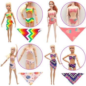 

New Swimwear for Barbie Dolls Fashion Bikini Doll Clothes Toys for Girls Doll Accessories Hot Toys for Children Summer Toy Gift