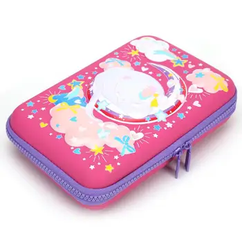

3D Pencil Case High-quality EVA Cartoon Animal Printing Zipper Makeup Rectangle Storage Bag Stationery Box Kids Gift