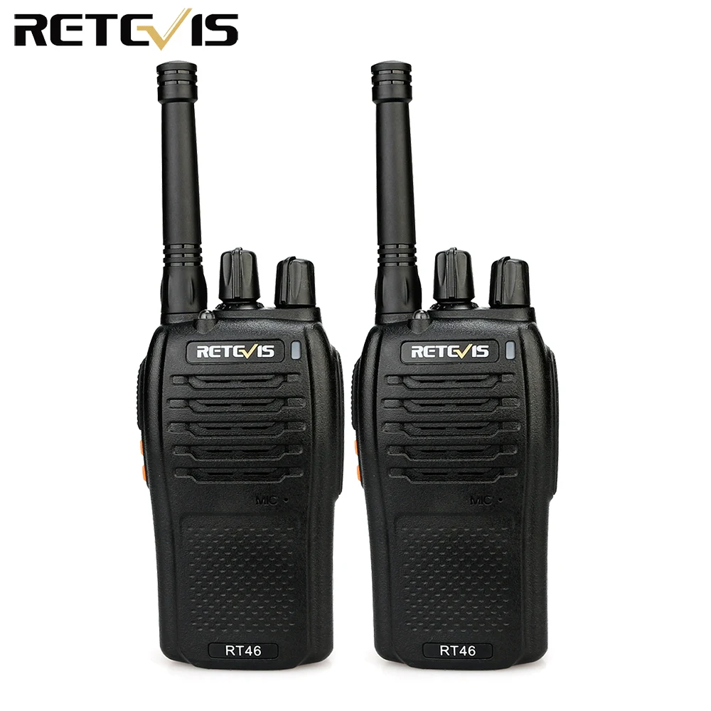 Retevis RT46 беслицензионная рация FRS VOX монитор сканирование SOS сигнализация двухсторонняя радиостанция с usb-кабелем для зарядки
