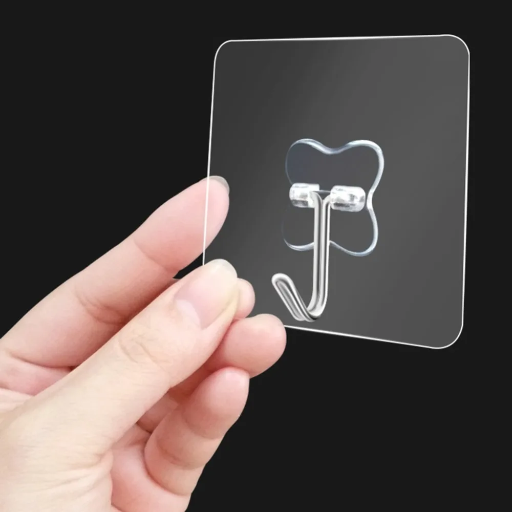 

2020 10PCS Strong Adhesive Kitchen Clasp Transparent Non-marking Towel Clasp(Random Color) hang clasp for transparent