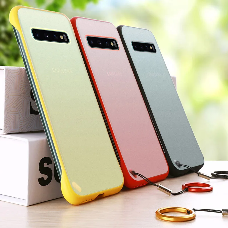 Чехол для Samsung S10 прозрачный противоударный чехол с безрамным кольцом Galaxy S9 S8 Plus A50