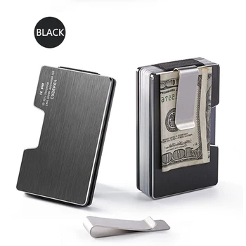 

Anti Rfid Aluminium Metal Credit Card Holder Men Slim Passes Stell Wallet Case Bank Cardholder Protection Pocket Busses Bag 2020