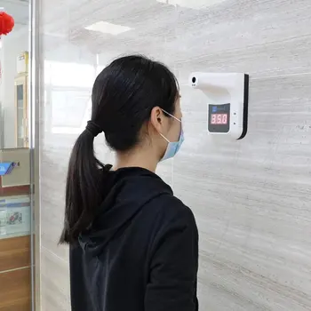 

Non-Contact Thermometer Wall-Mounted Infrared Forehead Digital Temperature Fever Alarm Accurate Instant Reading LCD Display