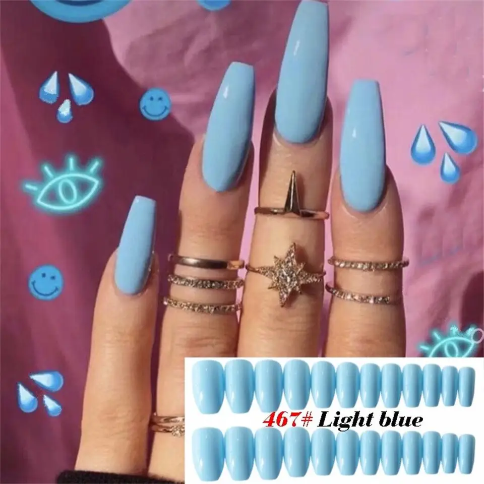 Get 24pcs Set Long Ballerina False Nails American And European Pink For Android Get Wallpaper 24pcs Set Long Ballerina False Nails American And European Pink For Android