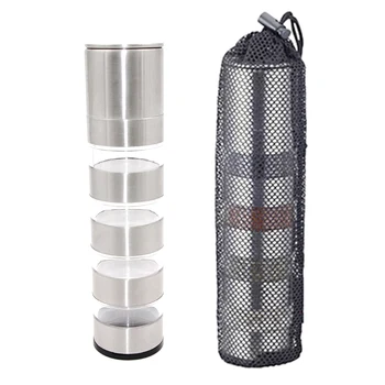 

Portable Spice Jars Sauce Condiment Bottles Containers BBQ Camping Outdoor Picnic Condiment Stainless Steel Bottle Storage Bag