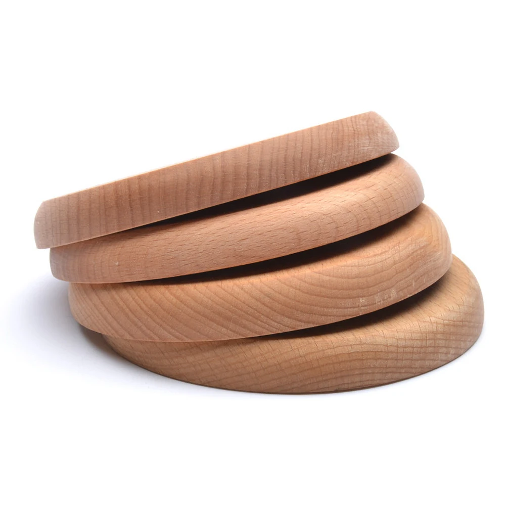 Eco-friendly Snack Plate Round Wooden Cake Fruits Dish Room Dessert Service Tray Wood Sushi Board Party Tableware