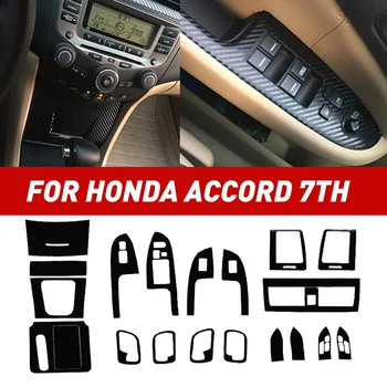 

pcmos Auto Interior Center Console Carbon Fiber Molding Sticker Decals For Honda Accord 7th 2004-2007 Chromium Styling Stickers