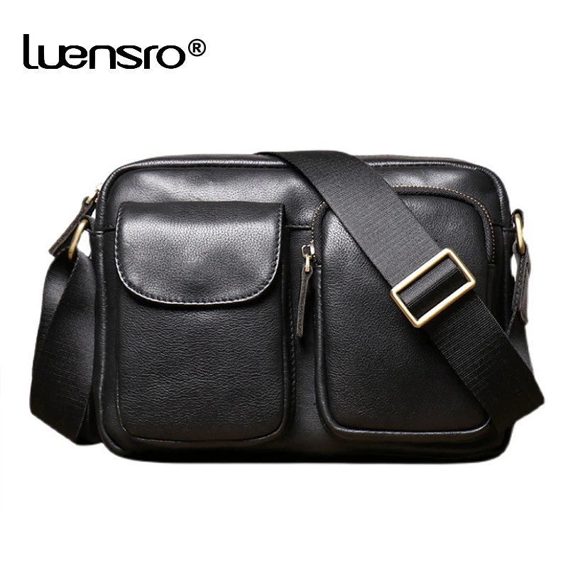 Сумка кросс-боди мужская из натуральной кожи Модный повседневный мессенджер в