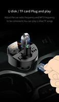 tf כרטיס מטען לרכב עם משדר FM Bluetooth Receiver אודיו נגן MP3 TF כרטיס U דיסק לרכב 3.1A Dual רכב USB טלפון מטען מהיר (5)