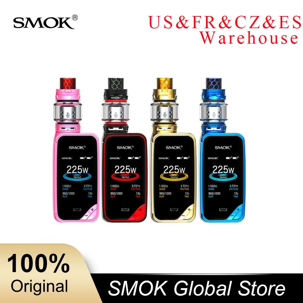 

USA Warehouse SMOK X-Priv Kit 225W Electronic Cigarette Kit Vape e Cigarette use 18650 Atomizer Vapor e Cig Mod Kit Vaporizer