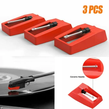 

3Pcs Diamond Replacement Stylus Record Player Needle For Lp Vinyl Player Phonograph Gramophone Record Player Stylus Needle