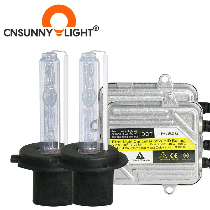 Сверхъяркая ксеноновая лампа CNSUNNY H7 H4 H11 55 Вт HID балластный комплект 12 В H1 H3 HB3