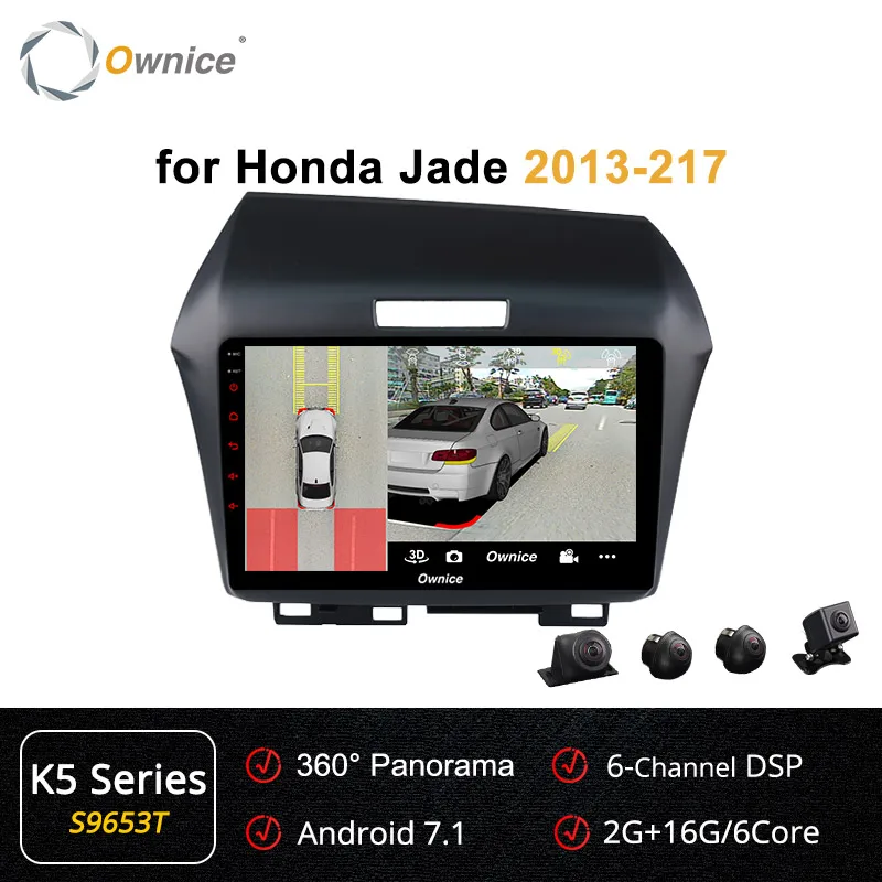 S9653 K5 Series Ownice K3 K5 K6 2DIN " Восьмиядерный Android 9,0 360 панорама DSP 4G Автомобильный dvd-плеер для Honda Jade 2013- Радио Стерео gps Navi - Цвет: S9653 K5 Series