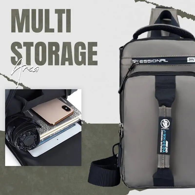 

Men's Waterproof Oxford Crossbody Bag Anti-theft Shoulder Sling Bag Multifunction Short Travel Messenger Chest Pack Male Dropshi