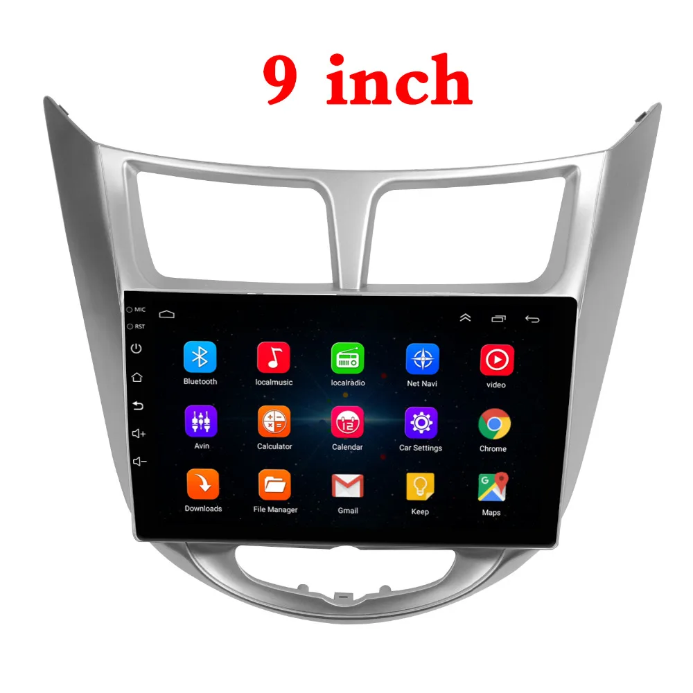 Двойной Din Автомобильный радиоприёмник 9 дюймов для Hyundai Verna i 25 2010 2017 Solaris Accent Dashboard