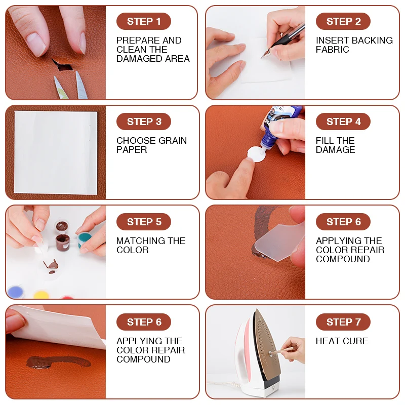 Beste Update Visbella Diy Lederen Vinyl Reparatie Kit Lederen Hand Tool Setadhesive Auto Car Seat Sofa Jassen Holes Scratch Scheuren Rips