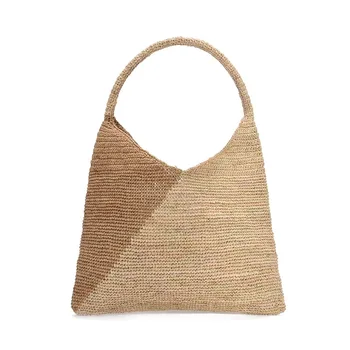 

Handmade straw bag women's hand-woven raffia bag simple wild beach holiday shoulder bag female